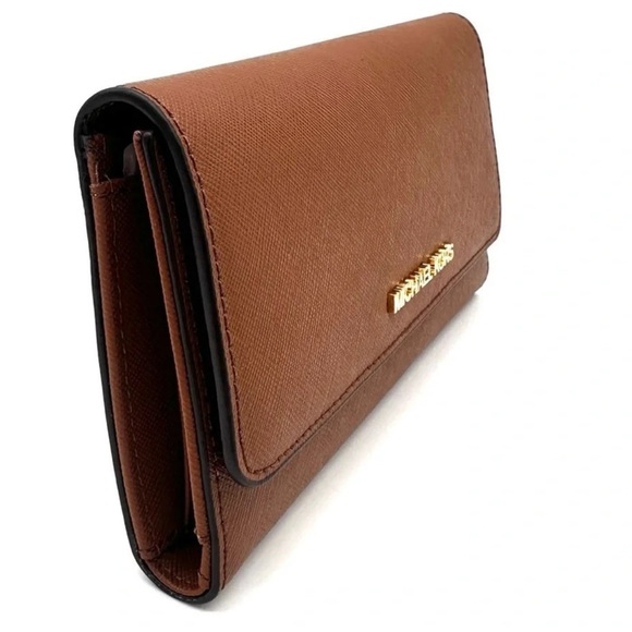 Michael Kors Large trifold Wallet Luggage Brown - Picture 4 of 8